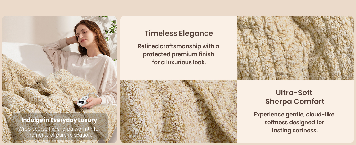 sherpa heated blanket