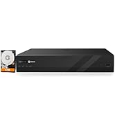 Anpviz 4K 16CH PoE NVR Network Video Recorder Pre-Installed 4TB HDD, 16CH H.265 NVR Support 8MP/6...