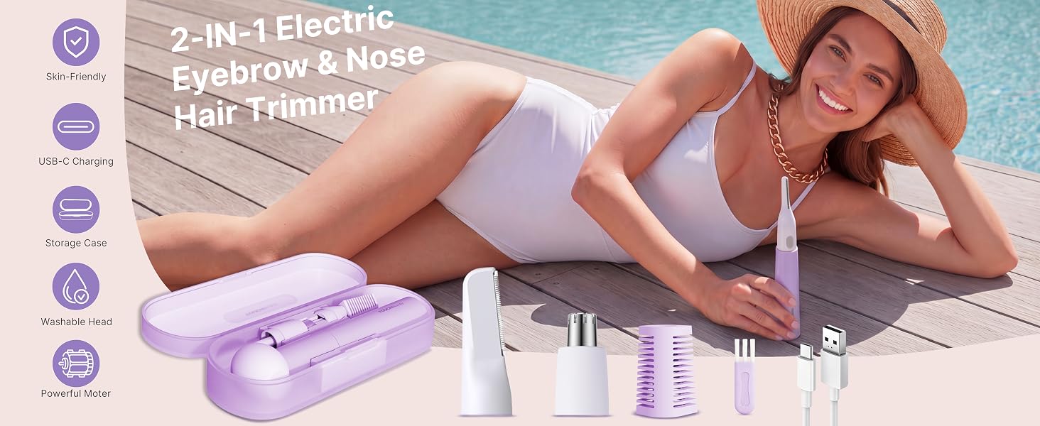 2-IN-1 Electric Eyebrow &amp;amp; Nose Hair Trimmer