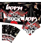 gisgfim 3PCS Rock Themed Party Tablecloths 108x54 Inch Rocking Party Decorations Supplies Rock St...