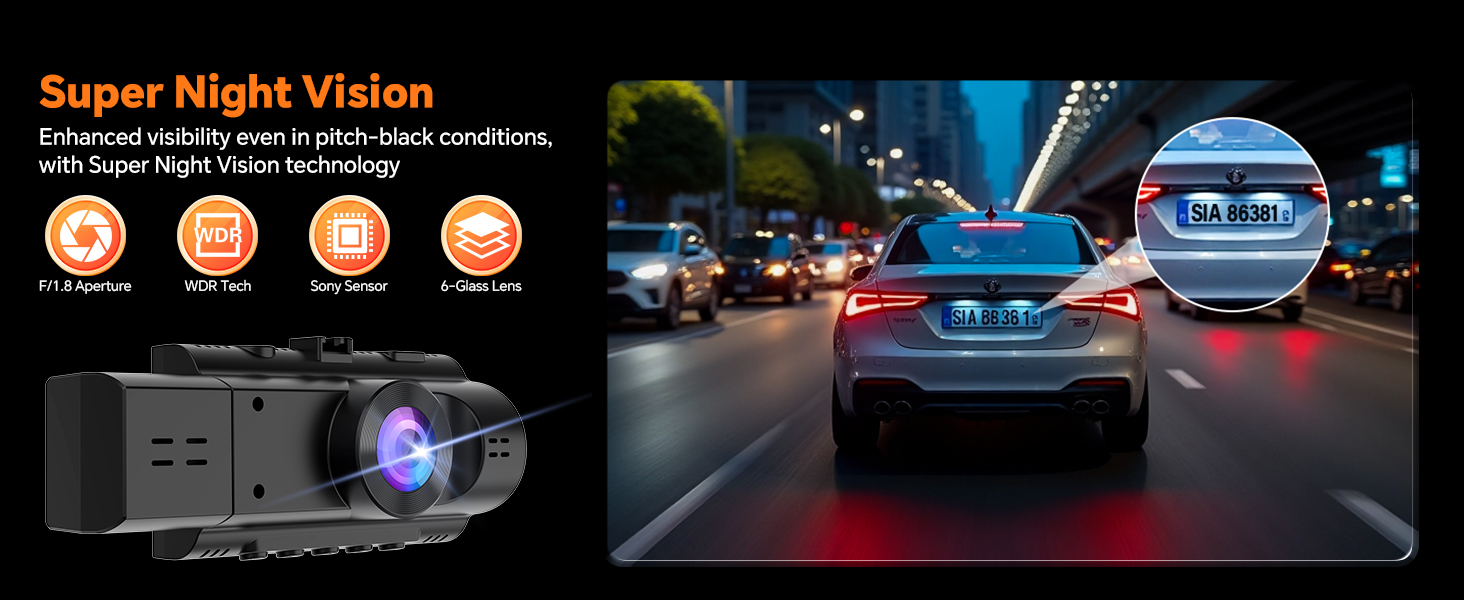 dual dash cam camaras para carros que graben 24/7