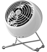 Vornado VFAN Mini Modern Personal Vintage Air Circulator Fan, Ice White