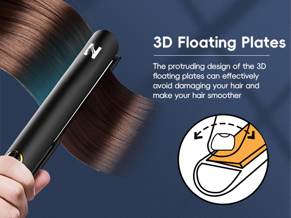 3D Floating Titanium Plate - Avoid Pulling Hair
