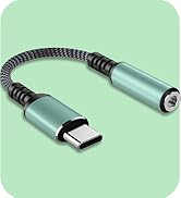 USB C to 3.5mm Headphone Jack Adapter for iPhone 15/15 Pro/Pro Max/Plus, USB C to Aux Audio Dongl...