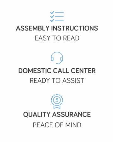 Easy to read instructions, ready to assist domestic call center and peace of mind