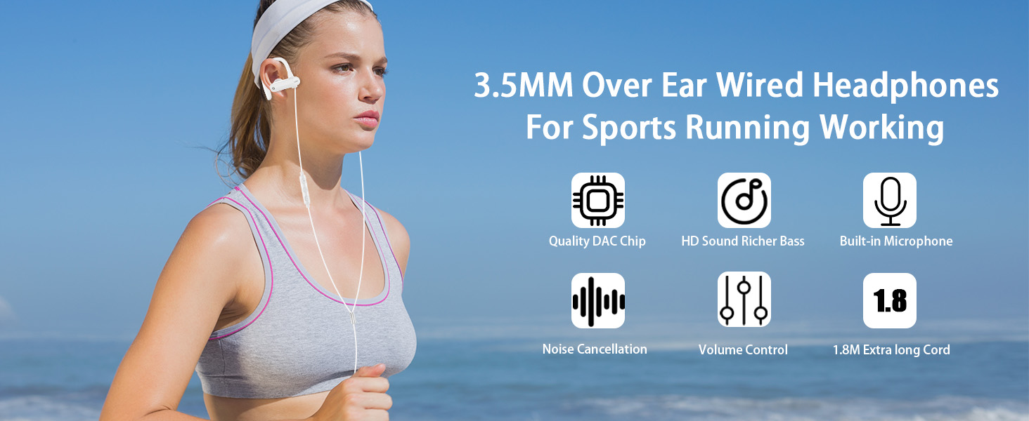 wired earbuds with ear hooks