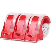 QILIMA 3 Rolls Clear Packing Tape with 3 Dispenser, Heavy Duty Packaging Tape Designed for Moving...