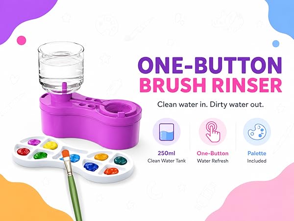 one button brush rinser