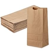 Grocery/Lunch Bag, Kraft Paper, 8 lbs. Capacity, Multipurpose Use, Brown Paper Bags Perfect for S...
