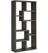 Donext 7-Tier Bookshelf with 8-Open Shelf, Tall Bookcase Wood and Metal Book Shelf Storage Shelve...