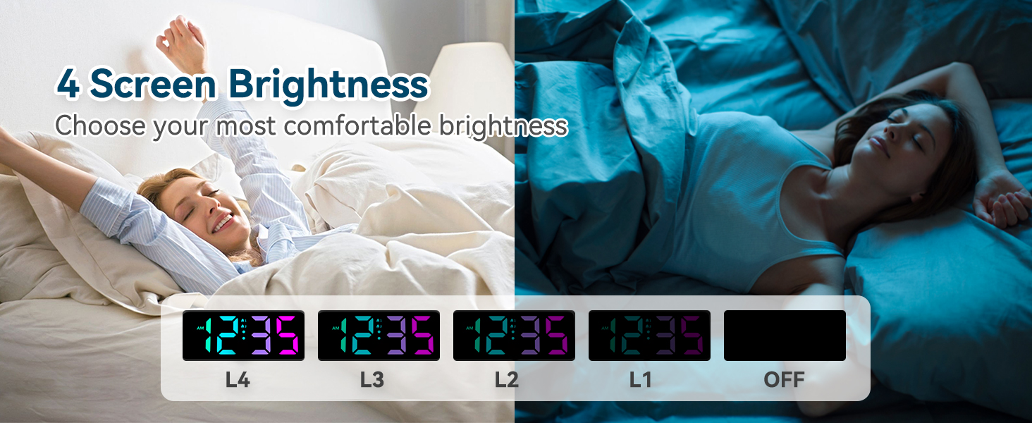 4 levels of screen brightness