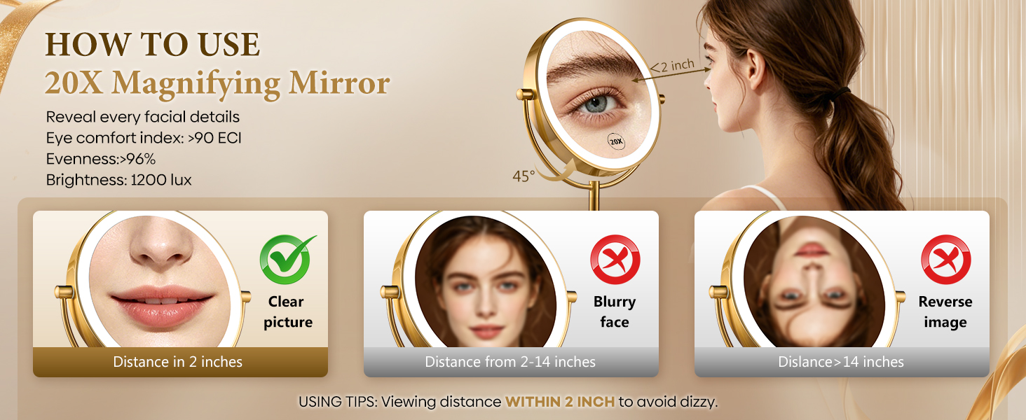lighted magnifying mirror