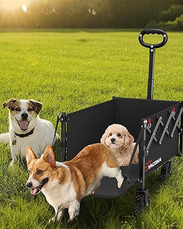 Yozoia 360LBS Heavy-Duty Wagons Carts Foldable