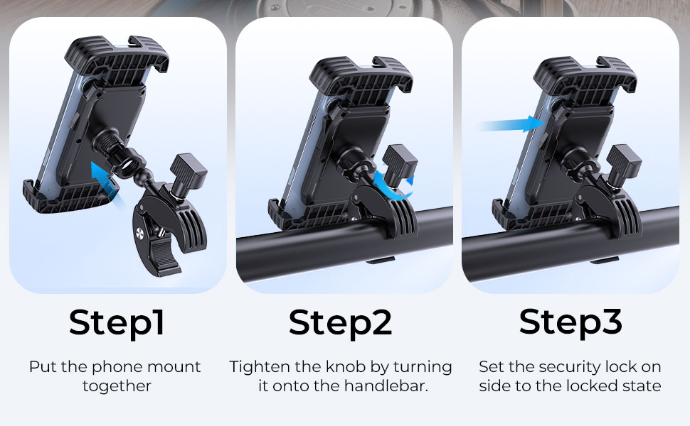 bike phone mount installation handlebar phone holder motorcycle phone mount