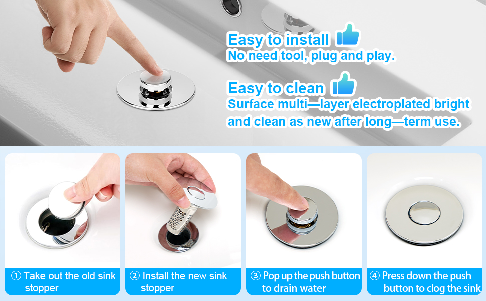 pop up sink drain strainer