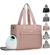 Pritent Diaper Bag Tote for Working Mom, Large Travel Diaper Tote for Mom and Dad with 14 Inch La...