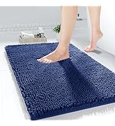 Yimobra Chenille Bathroom Rug, 24x17, Extra Soft Absorbent Bath Rugs, Non-Slip, Bath Mats for Bat...
