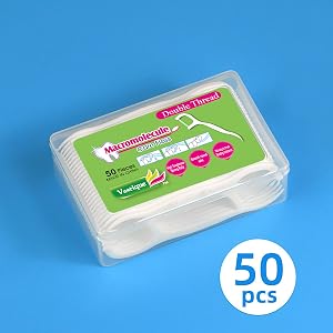 Double-Thread Dental Floss Picks