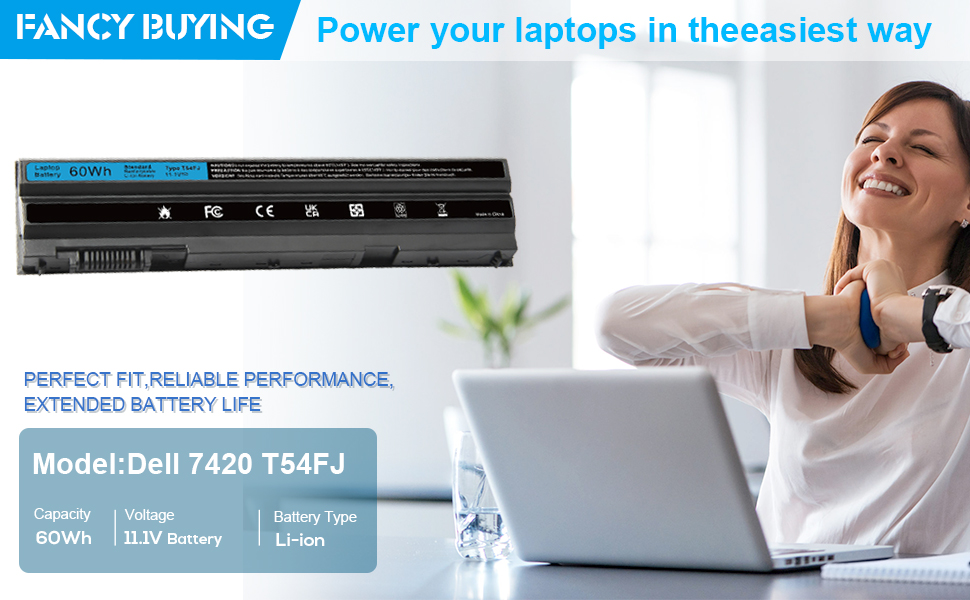 T54FJ 8858X M5Y0X E6420 E6430 Laptop Battery