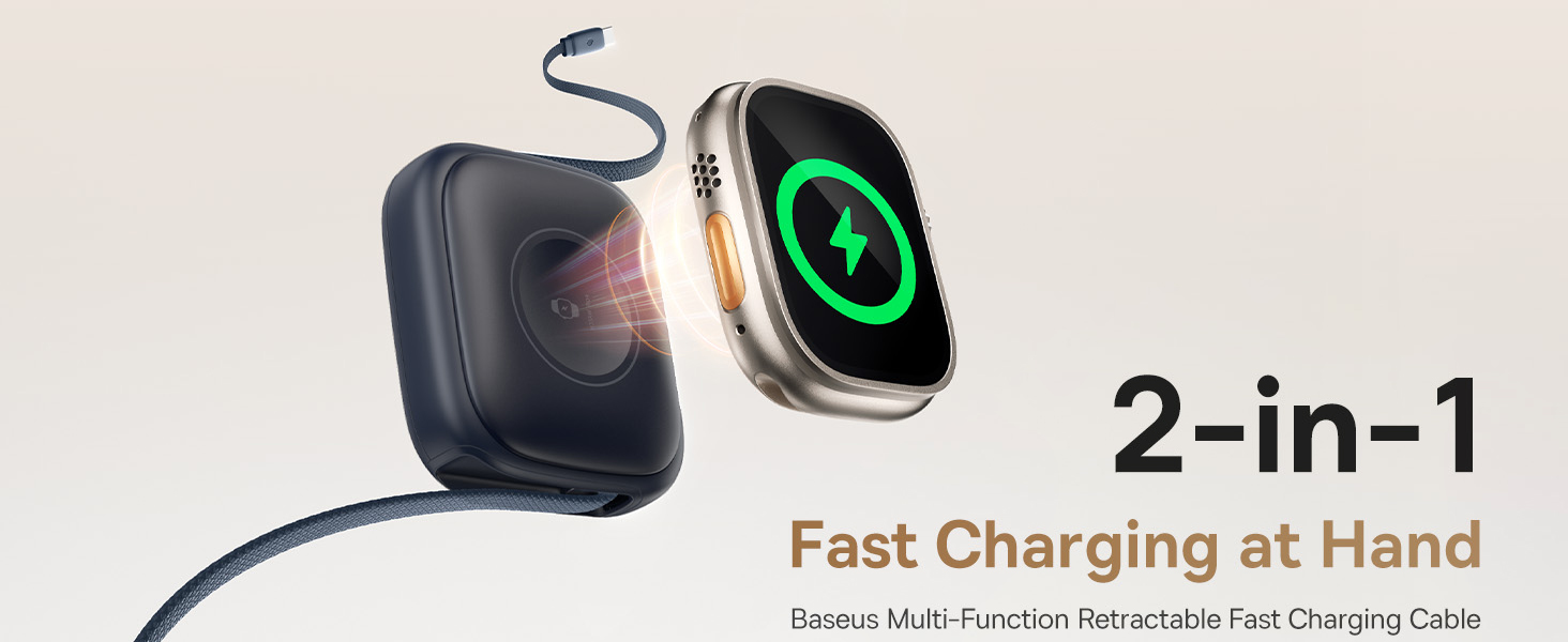 Baseus Retractable USB C Cable 3ft