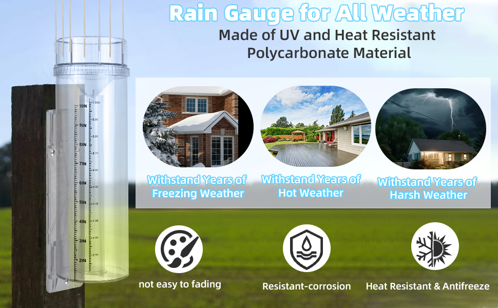 Rain and Snow Gauge with Mounting Bracket