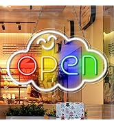 Super Bright Open Signs for Business, 22.8"x 14.5" Large LED Open Neon Sign, Open Sign LED with 1...