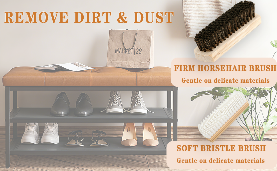 Shoe Brush Boot,Horse Hair Brush for Leather Suede Brush,Shoe Brushes for Cleaning