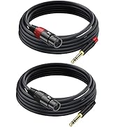 LanSenSu XLR to 1/4 TRS Stereo Adapter,XLR Female to 1/4 Inch (6.35mm) Stereo Balanced Microphone...