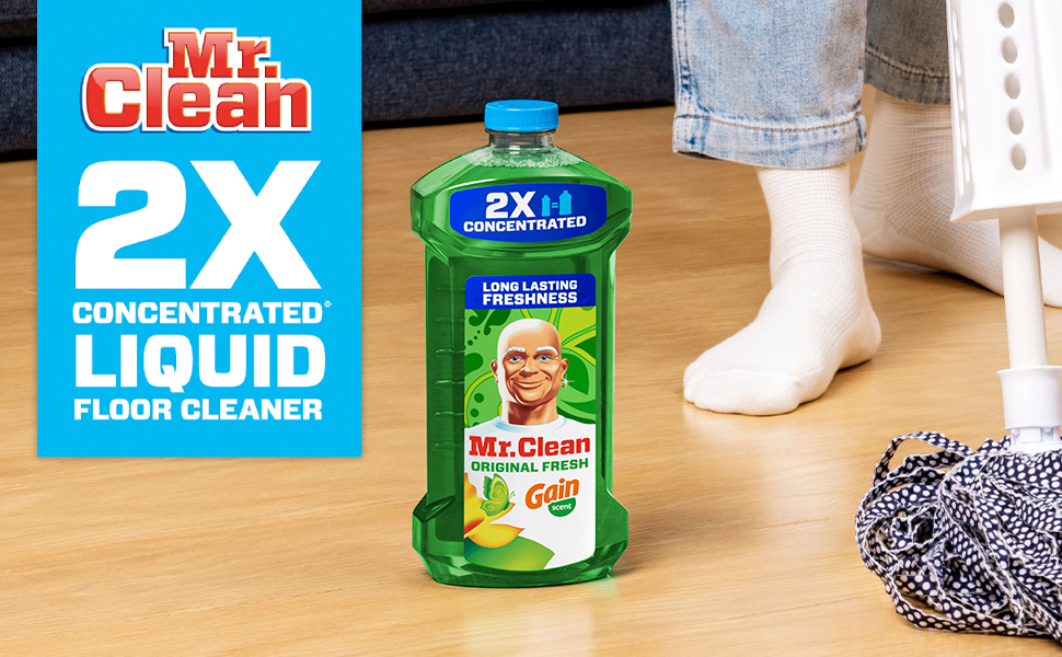 Mr. Clean Multi Surface Cleaner with Gain Original Scent - 2x Concentrated Liquid Floor Cleaner