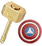 Transformable Fidget Spinner, Metal Hand Hammer Fidgit Chain Toy for Kids Adults, Cool Shield Fin...