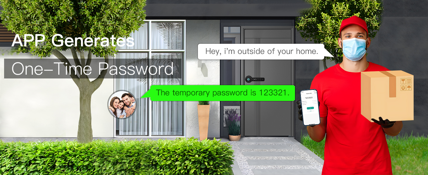 smart lock with temporary password feature,indoor door fingerprint lock,keypad door lock with handle