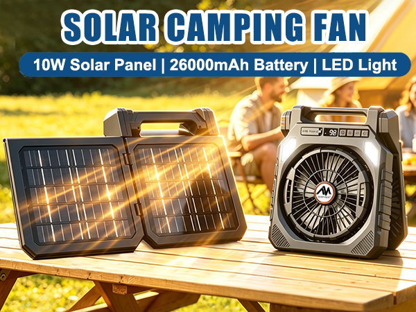 solar camping fan