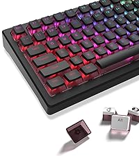 Womier Pudding Keycaps, PBT Shine Through Keycaps 165 Keys Set Custom Key caps Set OEM Profile, Univ...