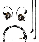 BASN Professional in Ear Monitor Headphones for Singers Drummers Musicians with MMCX Connector IE...