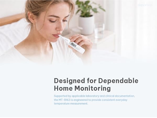 GEONIC B163 digital thermometer with flexible tip for fast and accurate temperature readings.