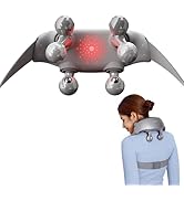 SKG Neck Massager for Pain Relief Deep Tissue Shiatsu Neck and Shoulder Cordless Massger with Hea...