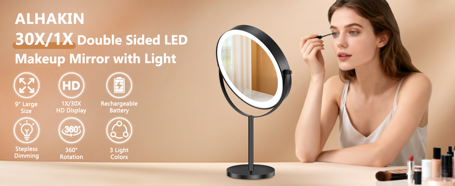 lighted makeup mirror