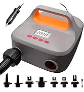 3T6B Electric Sup Air Pump, 20PSI High Pressure for Inflatables and Deflation, 6 Nozzles Sup with...