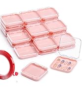 27PCS Press On Nail Storage Boxes with 5M Adhesive Double Sided Tape, Arcylic Fake Nail Display B...