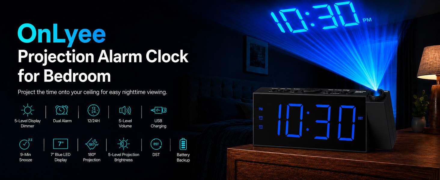 Bedroom Projection Alarm Clock