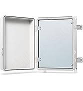 QILIPSU Hinged Cover Stainless Steel Latch Junction Box with Inner Door 410x310x180mm, Universal ...