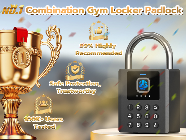Foxlock Fingerprint Combination Padlock With Code Keypad