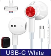 Jelanry for iPhone 15 USB C Earbuds with Microphone, USB Type C Headphone Wired Magnetic Volume C...