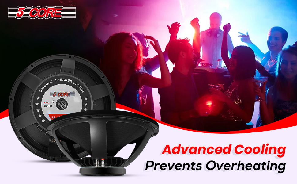 5 CORE 18 Inch Subwoofer Speaker 1Pc 1200W PMPO Raw Full Range Speaker 600W RMS