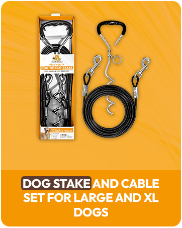 dog supplies no bark collar deterrent large small dog outdoor yard tie out stakes cable runner