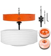 VIKITON 8.25 Hole Saw for Recessed Lights, 8-1/4 Inch Hole Cutter with Dust Bowl Catcher for Led ...
