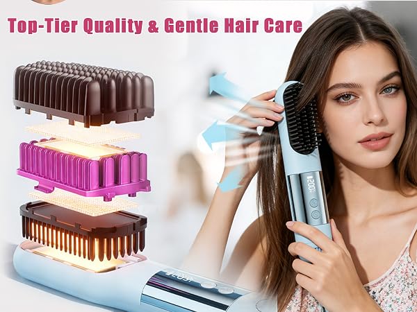 Cordless Hair Straightener Brush