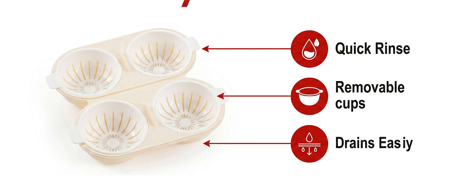 Li&amp;amp;Zhao 4 Cavity Microwave Egg Poache