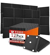 TOUO 12 Pack Acoustic Panels – Sound Proof Foam Panels for Wall 12