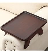 SINWANT Couch Arm Table,Bamboo Sofa Arm Clip on Tray Tables,Couch Armrest Table Suitable for Home...